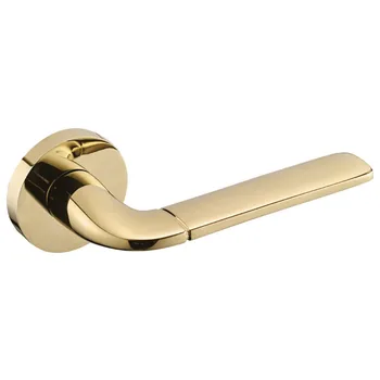 Дверная ручка из латуни Ghobestir "CITY Collection" 010 на круглом основании