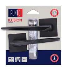 Дверная ручка Punto (Пунто) на квадратной розетке "ILUSION" HD