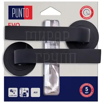 Дверные ручки Punto (Пунто) на круглой розетке "EVO" R.TLK52.EVO/HD