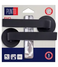 Дверные ручки Punto (Пунто) на круглой розетке "EVO" R.TLK52.EVO/HD