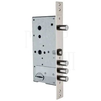 Замок Guardian (Гардиан) врезной сувальдный с задвижкой и защёлкой ЗВ 50.15 4 кл. (длинный кл. 59 мм) /123:015/