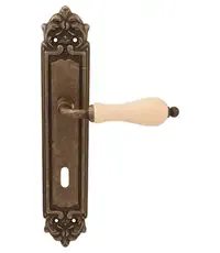 Дверная ручка на планке Melodia 179/229 "Ceramic" + бежевый