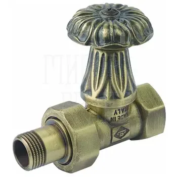 Вентиль Carlo Poletti "Artistic" регулировочный прямой 3/4