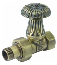 Вентиль Carlo Poletti "Artistic" регулировочный прямой 3/4 состаренная бронза