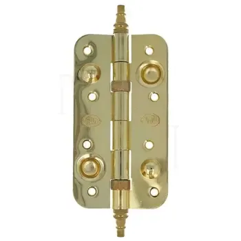 Петля дверная универсальная стальная противосъемная Amig 568 150x82x2.5 с колпачком и подшипниками