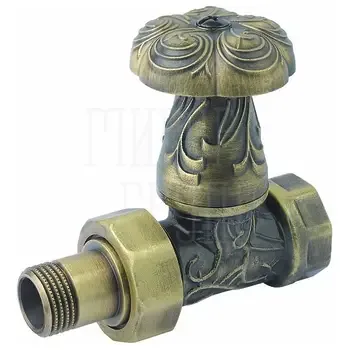 Вентиль Carlo Poletti "Art Deco" регулировочный прямой 3/4