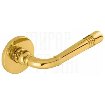 Дверная ручка на круглой розетке Tupai 4009 5S R ф/з (на тонком основании 5 мм)