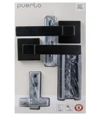 Комплект дверной фурнитуры PUERTO (ручка защелка м/к петли безВР) SET 521-03 5-45PL 2S