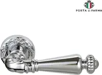 Дверная ручка на розетке PORTA DI PARMA "Ninfa" полированный хром
