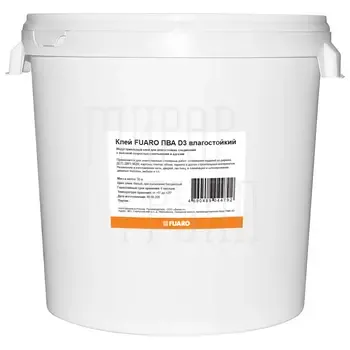 Клей Fuaro (Фуаро) ПВА D3 Экстра повышенной влагостойкости и прочности (30 кг)
