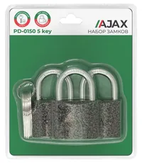 Набор Ajax (Аякс) замков навесных PD-0150 (3 locks+5 keys) blister