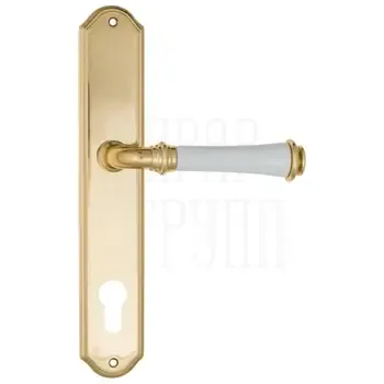 Дверная ручка Fratelli Cattini "GRACIA CERAMICA BIANCO" на планке PL02