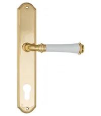 Дверная ручка Fratelli Cattini "GRACIA CERAMICA BIANCO" на планке PL02