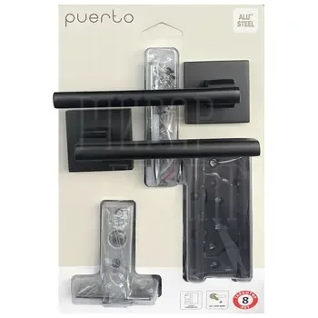Комплект дверной фурнитуры PUERTO (ручка защелка м/к петли безВР) SET 514-03 5-45PL 2S
