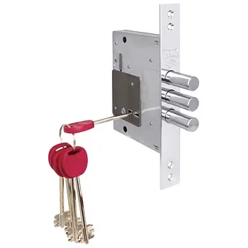 Замок Kale kilit (Кале килит) врезной сувальдный 257/L (тех комплектация) (кл. 60 мм)