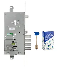 Замок Mottura (Моттура) врезной двухсистемный 54.J936M-D MyKey (правый) перекод. с торца кл. 60 мм без накл.
