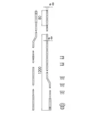 Удлинители для внутренних изогнутых тяг CISA 06441.00.0