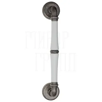 Дверная ручка-скоба Fratelli Cattini "GRACIA CERAMICA BIANCO" 300мм (250мм) D1P