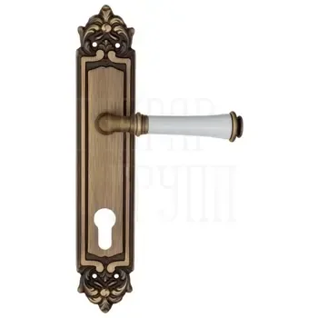 Дверная ручка Fratelli Cattini "GRACIA CERAMICA BIANCO" на планке PL96