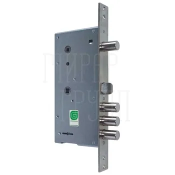 Замок Guardian (Гардиан) врезной сувальдный с задвижкой и защёлкой ЗВ 30.15 4 кл. (длинный кл. 59 мм) /123:208:3/