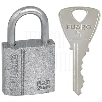 Замок навесной Fuaro (Фуаро) PL-3025 (25 мм) 2 кл.