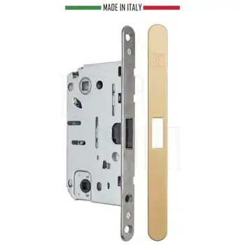 KM.003.CM.A.4.COV.XX Замок супертихий межкомнатный магнитный KOBLENZ WC96 под завертку с отв. планкой с плавным возвратом ручки в исх. п.