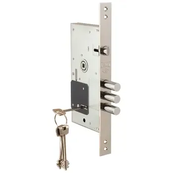 Замок Kale kilit (Кале килит) врезной сувальдный с защёлкой 252/RL (тех. комплектация) 4 кл.