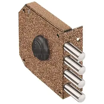 Замок Elbor (Эльбор) накладной Базальт 1.05.51.МА никель сув. 4 риг. медный антик /32759/