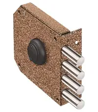 Замок Elbor (Эльбор) накладной Базальт 1.05.51.МА никель сув. 4 риг. медный антик /32759/