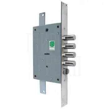 Замок Guardian (Гардиан) врезной сувальдный с защёлкой ЗВ 21.12 Т с тягами /123:449/