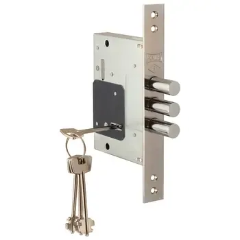 Замок Kale kilit (Кале килит) врезной сувальдный 257/L (тех. комплектация) 4 кл. (кл. 60 мм)