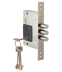 Замок Kale kilit (Кале килит) врезной сувальдный 257/L (тех. комплектация) 4 кл. (кл. 60 мм)