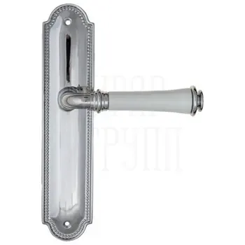 Дверная ручка Fratelli Cattini "GRACIA CERAMICA BIANCO" на планке PL248