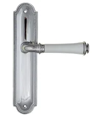 Дверная ручка Fratelli Cattini "GRACIA CERAMICA BIANCO" на планке PL248