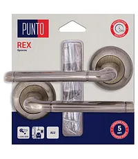 Дверная ручка Punto (Пунто) на круглой розетке "REX" HD