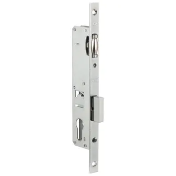 Корпус Kale kilit (Кале килит) узкопрофильного замка с роликовой защёлкой 155/P (25 mm) w/b (хром) (без отв. планки)