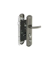 Замок врезной Palladium 505 левый серебряно-черный