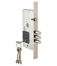 Замок Kale kilit (Кале килит) врезной сувальдный с защёлкой 252/RL (кл. 60 мм)