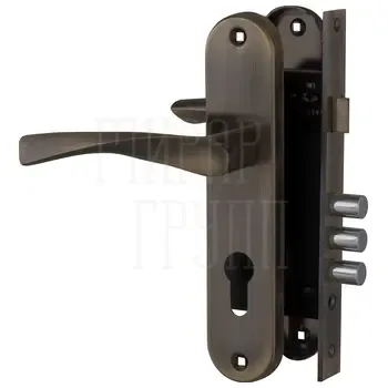 Замок цилиндровый Fuaro (Фуаро) с в комплекте с ручкой LOCKSET.1511W/B (SET F1511W/B)