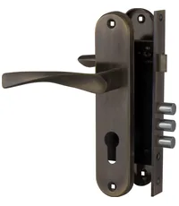 Замок цилиндровый Fuaro (Фуаро) с в комплекте с ручкой LOCKSET.1511W/B (SET F1511W/B)