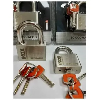 Замок Fuaro (Фуаро) навесной PL-INOX FORCE IF-60 4 key (дисковый ключ)