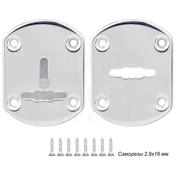 Декоративная Punto (Пунто) накладка ESC021-SS (нержавейка) на сув. замок (1 пара)