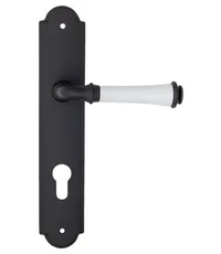 Дверная ручка Fratelli Cattini "GRACIA CERAMICA BIANCO" на планке PL257