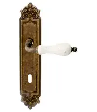 Дверная ручка на планке Melodia 179/229 "Ceramic" + кракелюр