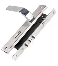 Замок врезной Punto (Пунто) цилиндровый с защёлкой в комплекте с ручкой KIT P90 4585/3 ORION SN/CP (мат. никель/хр