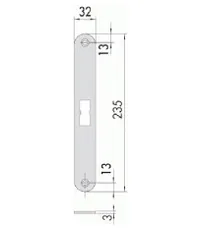 Ответная планка для врезной антипаники Cisa 1.07073.20.0