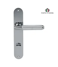 Дверная ручка на планке PORTA DI PARMA "Exa Zig" полированный хром