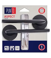 Дверная ручка Punto (Пунто) на круглой розетке "ASPECT" HD