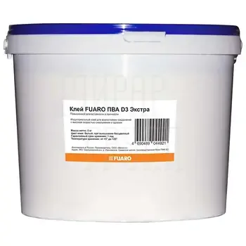 Клей Fuaro (Фуаро) ПВА D3 Экстра повышенной влагостойкости и прочности (5 кг)