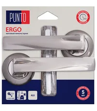 Дверная ручка Punto (Пунто) на круглой розетке "ERGO" HD